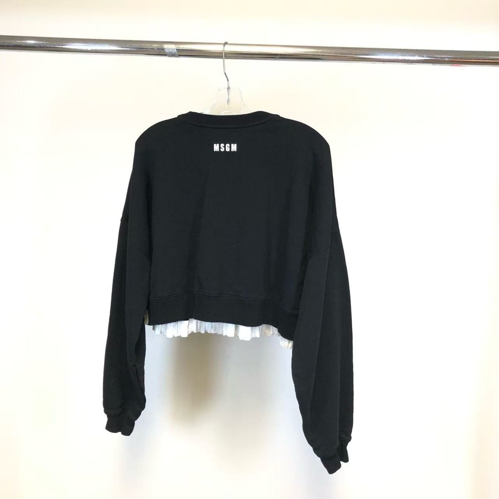 Black and Multicolor Ruffle Sweatshirt - Picture 3 of 11